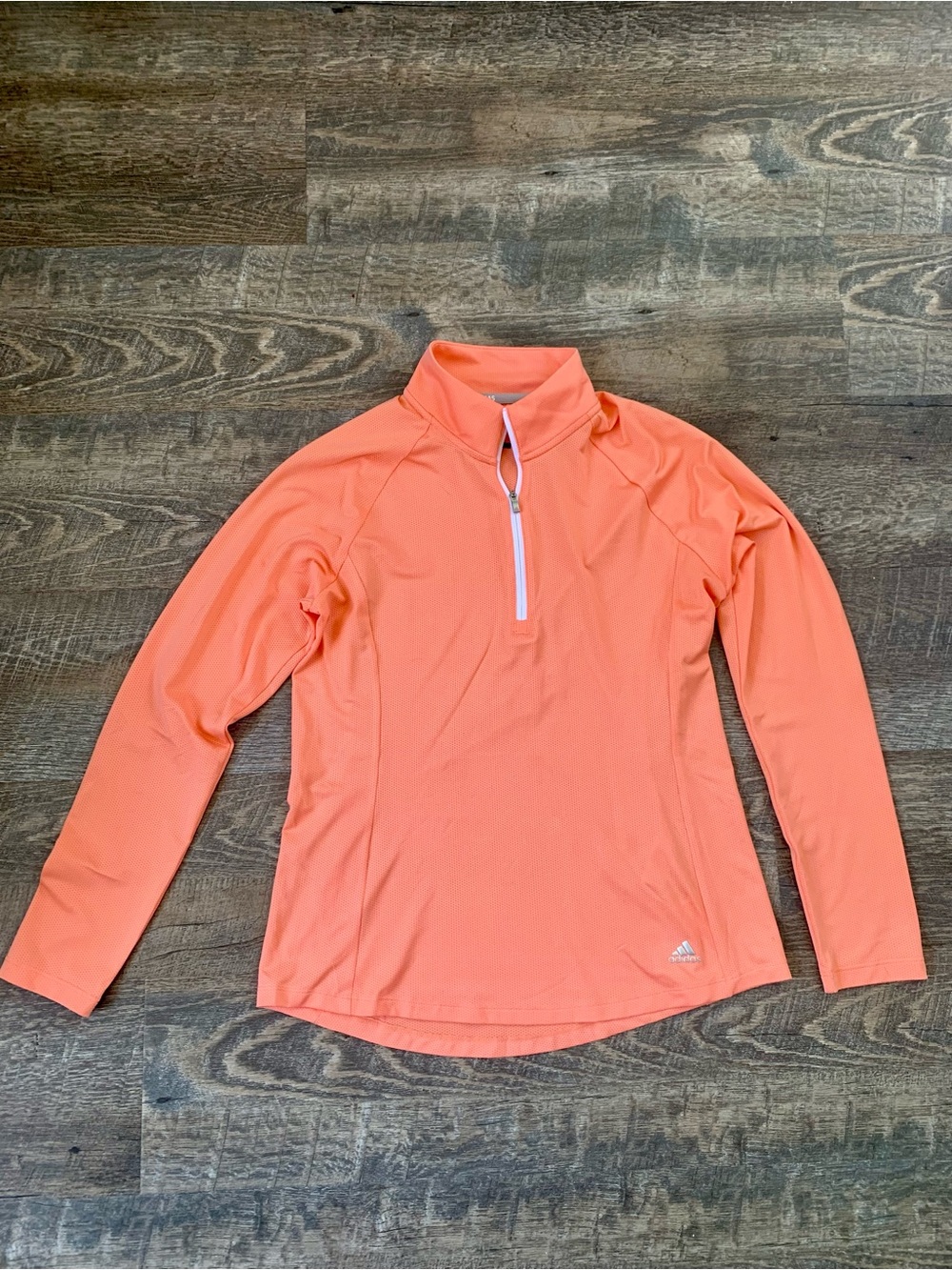 adidas Coral Long-Sleeve Quarter-Zip Athletic Top